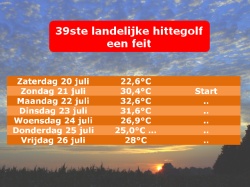 Landelijke hittegolf een feit