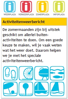 Het activiteitenweerbericht op je mobiel Het activiteitenweerbericht op je mobiel