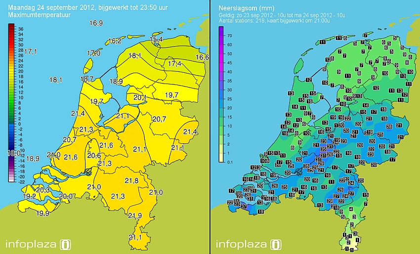 De hoge temperaturen en de vele regen De hoge temperaturen en de vele regen